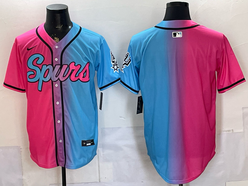 Men San Antonio Spurs Blank blank pink blue 2026 Nike NBA Jersey 0698002
